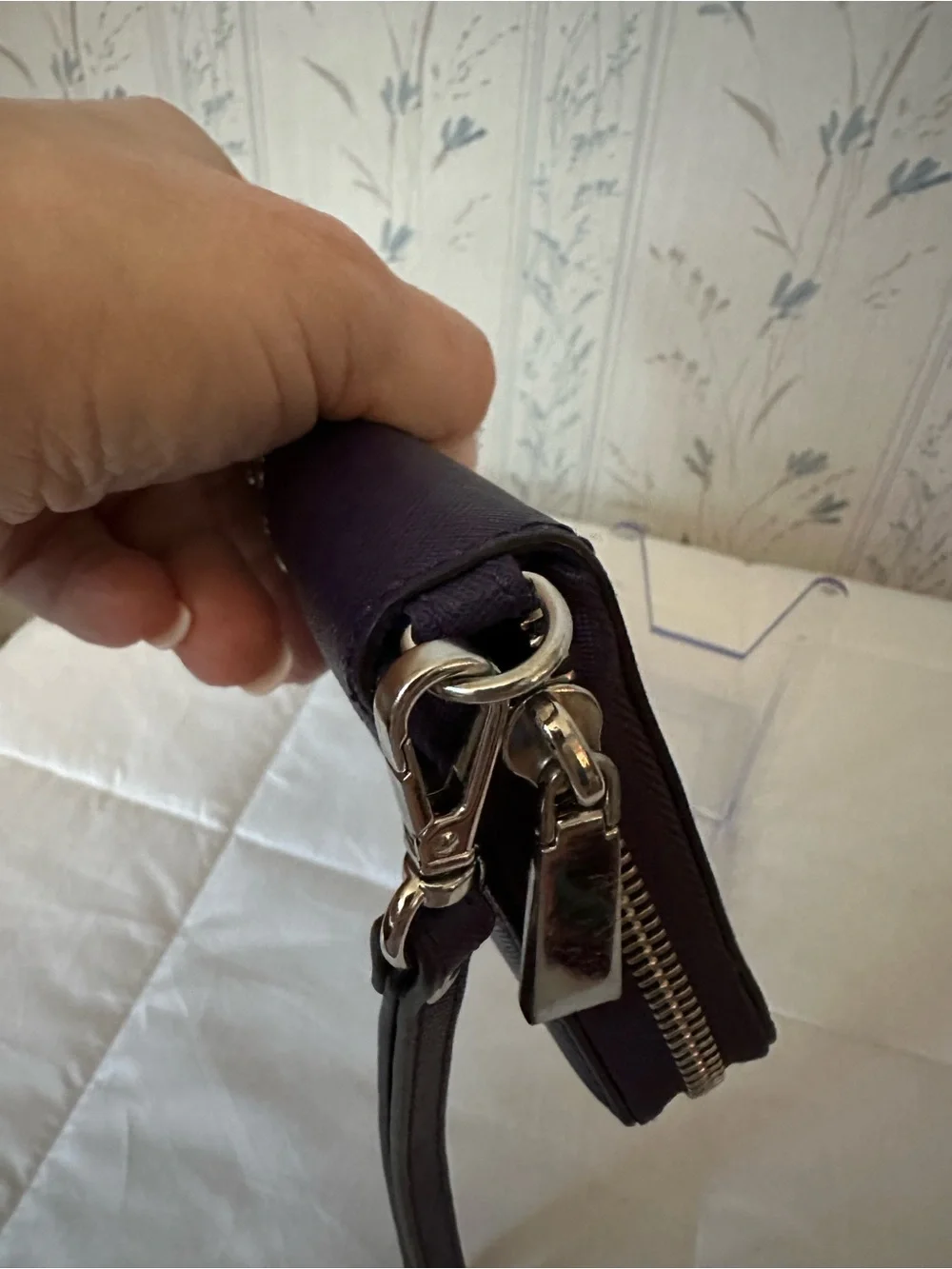 Michael Kors Plum Saffiano Studded Wallet